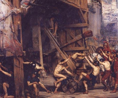Sir Edward john poynter,bt.,P.R.A The Catapult oil painting image